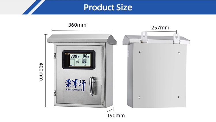 Rainproof Three Phase LCD Submersible Sewage Pump Control Panel 7.5HP-41HP