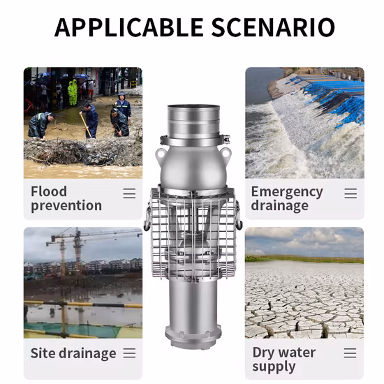 Pompa sommergibile portatile per il controllo delle inondazioni con sincronizzazione a magnete permanente 55kw